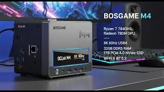 BOSGAME M4 Oculink Mini PC Review 🚀 Ryzen 7 7840HS | Radeon 780M | 32GB DDR5