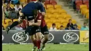 Greg Holmes big hit on Francois Louw