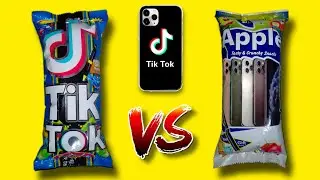 Tik tok vs apple iphone snacks 😱//snacks unboxing//free gifts inside