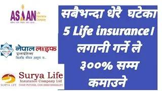 Top 5 life insurance company nepse | Nepse ghatda sabai bhanda dherai ghateko life insurance company