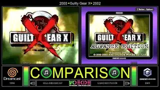 Guilty Gear X (Dreamcast vs GBA) Side by Side Comparison (Game Boy Player) | VCDECIDE