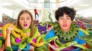 Building A House With Packing Peanuts! | Stokes twins Challenge..