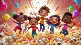 Bouncing with Popcorn Power | Energetic Kids Song | Nursery Rhyme & Dance Fun