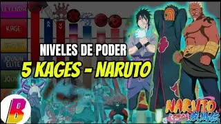 Niveles de Poder SAGA de la Cumbre de los 5 Kages | Naruto Shippuden