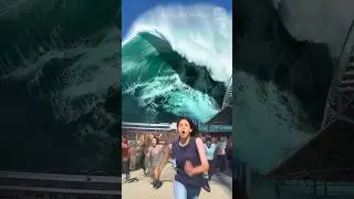 POV: Terrifying Tsunami Raid the American Football Stadium! 💥 무시무시한 쓰나미 미식축구 경기장 습격! 🌊