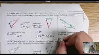 Included Sides and Included Angles (for Triangle Congruence)