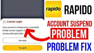 Rapido Account Suspended | Rapido Temporary Suspension Fix | Rapido Account Not Working