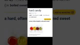 HARD CANDY/ BOILED SWEET #english #englishvocabularylearner #education #learnenglish