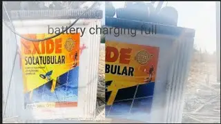 Solar panel se battery charging full charge#renewableenergy panel se foot sath battery#experiment 