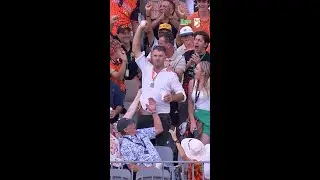 Is this the most nonchalant crowd catch ever?
