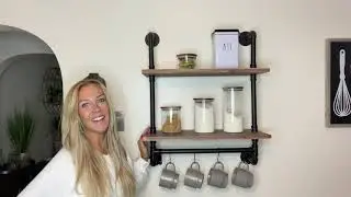 industrial rustic pipe shelving for kitchen and bathroom