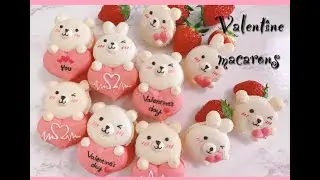 バレンタインマカロン | イチゴチーズマカロン|    macarons