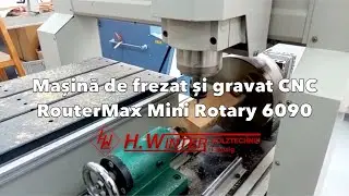 Masina de frezat si gravat CNC Winter RouterMax Mini Rotary 6090 strunjire