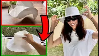 How to Flatten Brim of Straw Hat (White Glue Magic!!!)