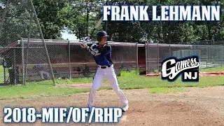 2018-MIF/OF/RHP Frank Lehmann Baseball Skills Video