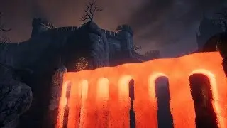 Unreal Engine 4 glowing bridge scene