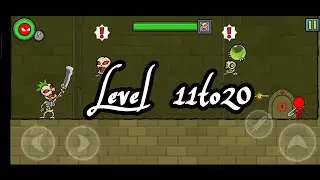 Red Stickman: Animation vs Stickman Fighting | Level 11 to 20 Boss Fight | Gameplay and Walkthrough