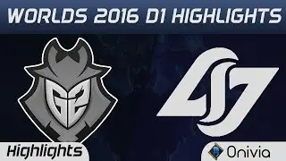 G2 vs CLG Highlights Worlds 2016 D1 G2 Esports vs Counter Logic Gaming