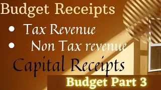 Tax revenue || Direct Taxes || Indirect Taxes || Non-Tax Revenue || Capital Receipts || budget part3