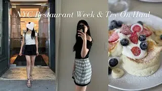 NYC Best Restaurants🍝, Try on haul🛍️: Cider, Sandro, Maje, souffl&eacute; pancakes🥞