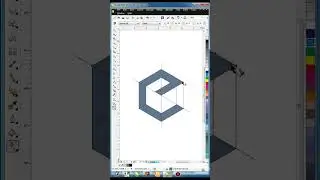 How to #design Geometric Logo In cube Shape with Coreldraw #shorts #coreldraw #coreldrawtutorial