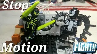 Spider-Man🕷vs Venom|Lego Stop Motion Fight|Batalla Epica🔥 #spiderman #legomarvel #animation #lego