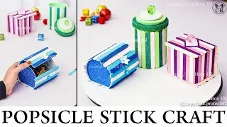 DIY Popsicle stick crafts | DIY storage gift box | best jewellery storage box out of Pop stick