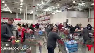 Clientes de Costco esperan en filas largas | Telemundo Chicago