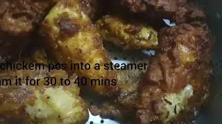 Steam fried chicken.. super soft #chicken #chickenfried #friedchicken #steam #steamchicken
