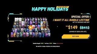 Get 70 Presets Packages for After Effects at a 90% Discount. Happy Holiday.