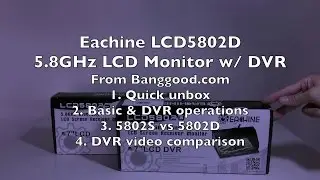 Eachine LCD5802D 40-Channel 5.8GHz Diversity DVR LCD Monitor