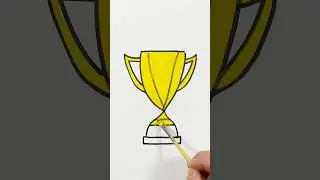 Trophy Drawing and Painting for Kids  #shortsvideo #painting #art #shorts