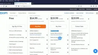 Comprehensive Explanation on zoom pricing plans