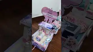 Pretty baby train hamper in princess castle theme!! #gifthamper #toytrain #trainhamper #shorts #reel