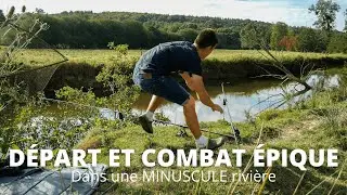 Je p&ecirc;che la Carpe dans une Rivi&egrave;re MINUSCULE / D&eacute;part et combat de folie / &eacute;t&eacute; 2020 / 4K