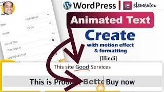 How to create animated text heading title effect in elementor page | Animated typing [Hindi] ?