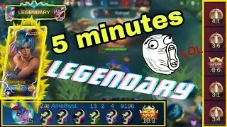 KARINA 5 minutes LEGENDARY!! | OP build in Karina this New Update!!|Solo Jungle|Fast Rotation!!