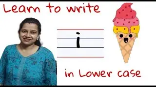 Learn to write Small Letter i in four line note book | Nursery |