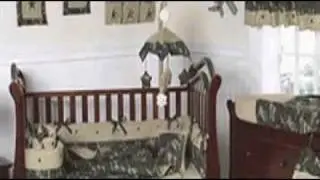 Green Camouflage Baby Boy Crib Bedding Set