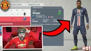 OMG $130,000,000 MBAPPE TO MANCHESTER UNITED SIGNING!! FIFA 20 Career Mode #01