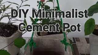 DIY Minimalist cement pot ❤️ 🙏 #CementDesign #HomeDecor #Handmade