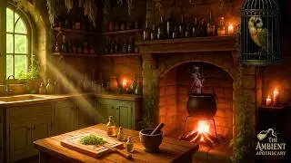 Inside The Green Witch&rsquo;s Cottage 🍄 Forest Ambience & Magical Sounds ASMR | Multiple Cozy Scenes