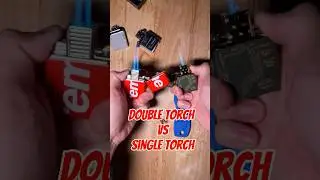 Double Torch vs Single Torch Zippo Lighter🔥#asmr  #edc  #supreme #zippo #zorro #butanetorch