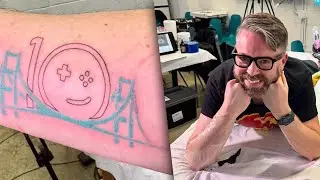 Greg Miller Podcasts While Getting Tattooed - KF10 Celebration