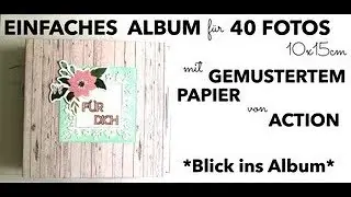 Einfaches Album für 40 Fotos mit Muster-Papier von Action