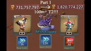 Training 100m+ T2! - Spending 7m+ Gems Boosting On The Rally Trap! - Part 1: T2 - Lords Mobile
