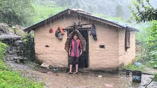 Himalayan Extreme Nomadic Life: Cooking&Surviving in Heavy Rain Mountains|African Village lifestyle|