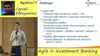 Agile in Investment Banking