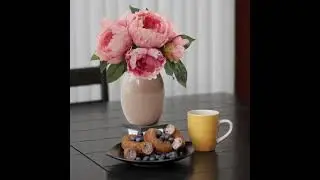 Silk Peony Bouquet Mauve 12