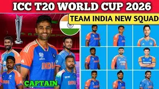 ICC T20 World Cup 2026 Team India Squad | Team India New Squad For T20 World Cup 2026 